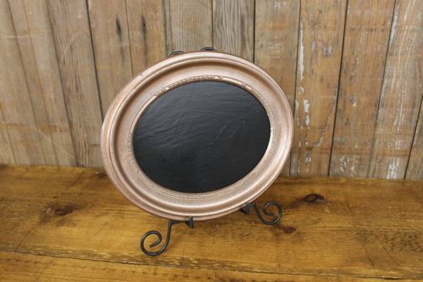 F285 A&B: Copper Oval Chalkboard-S