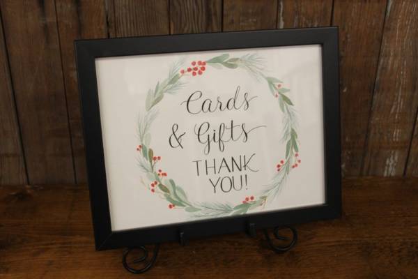 J52: Winter "Cards & Gifts" Sign