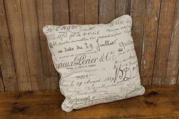 French Script Pillow