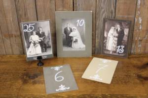 Vintage Wedding Photo Table Numbers