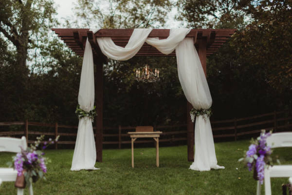 Romantic Ceremony w/ Fabric for Draping