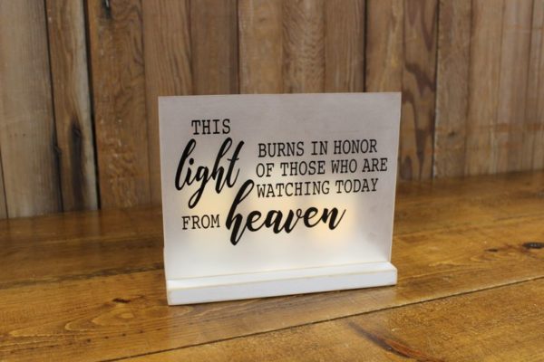 Frosted Glass In Memory Candle Display