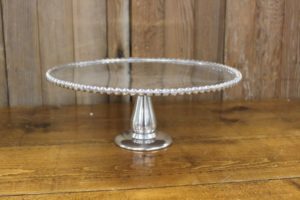 Silver Ball Edged Cake Stand