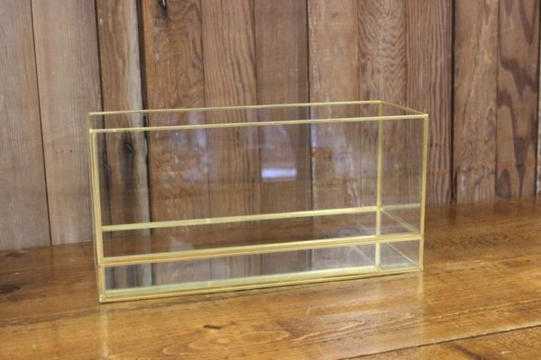 Gold & Glass Rectangular Card Box
