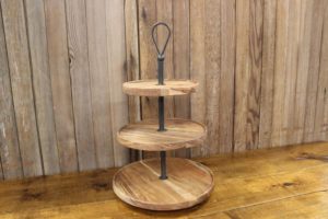 Wood 3-Tiered Stand