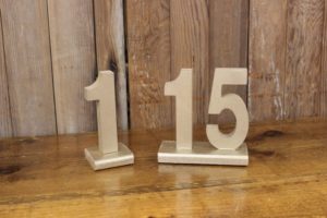 Large Gold Table Numbers