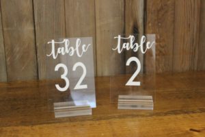 Simple Acrylic Table Numbers