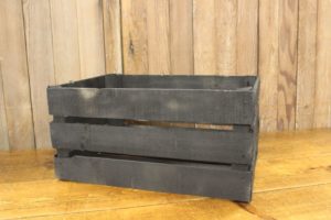 Black Slatted Crates
