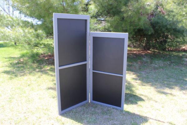 F340 Gray Double Panel Chalkboard-XL