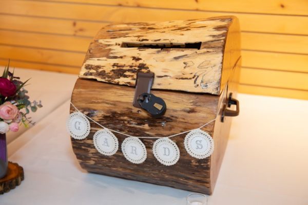 Wood Stump Card Box