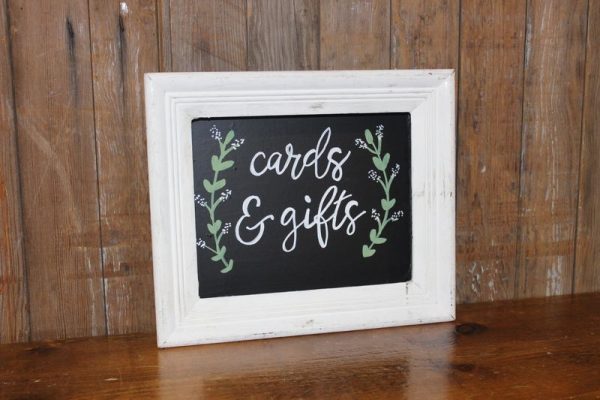 F87: Cards & Gifts White Chalkboard