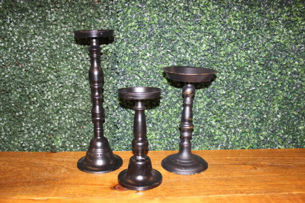 Black Candle Pedestal Stands