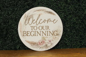 Boho Round Wound Welcome Sign