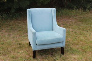 Sea Green Velvet Lounge Chair