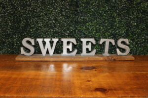 Galvanized "Sweets" Sign