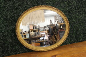 M3: Ornate Gold Oval Mirror-L